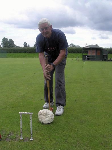 5 Img3799_edited-2.jpg - 1st ever! croquet played with a 12" diam puffball (found by Peter D in the hedgerow....yum yum tasted good )